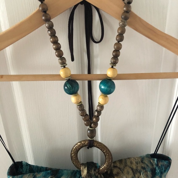 R&M Richards strapless beaded dress petite small - Picture 3 of 8